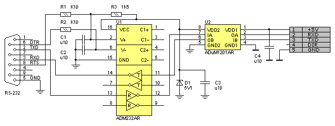 Isolated RS-232